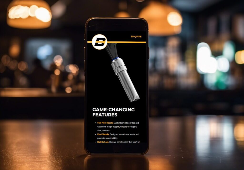 Innovative tap nozzle design on smartphone showcasing durable and eco-friendly technology in Wales