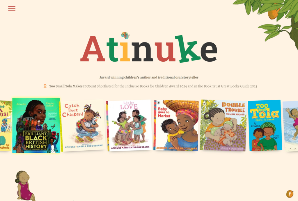 website design screenshot | Childrens book author