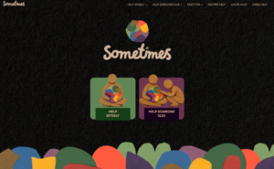 A screenshot of sometimes.info, built by Clickboom